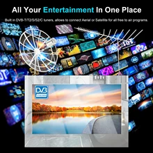  Haocrown 19 Inch Bathroom Mirror TV with Smart Touch Screen, IP66 Waterproof Small Television --Ship to Australia Only 