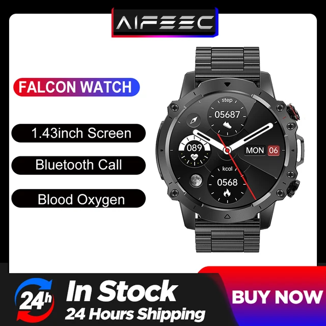 Smart Watch Falcon Blood Oxygen Waterproof Rugged SmartWatch Men Fitness Tracker 110+ Sports Modes for Android IOS Phone 2023 1
