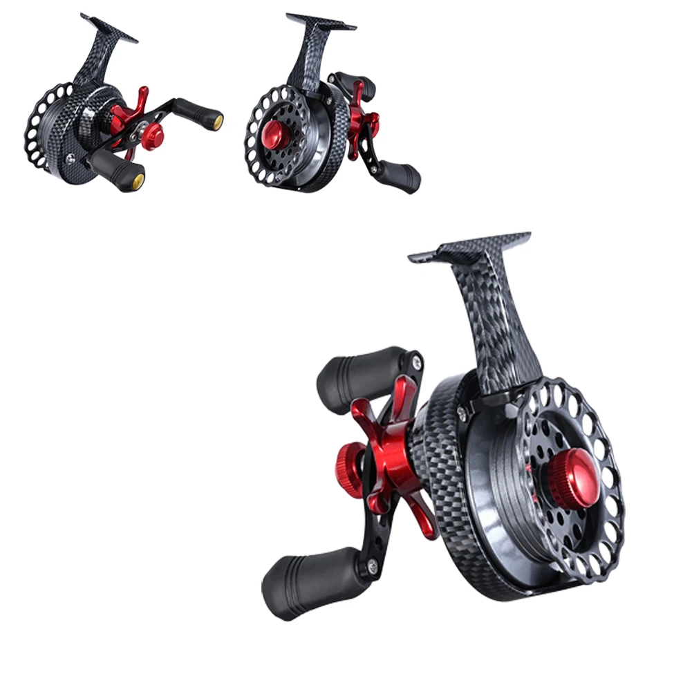 1PCS Ice Fishing Reel Precision Freespool Ice Fishing Reel 3.5:1 High Speed Ratio Metal+Nylon 4+1 Ball Bearings Ice Fishing Reel