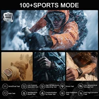 2026 nouveau militaire extérieur 1400mAh batterie SmartWatch hommes étanche appel 2.01 "HD AMOLED sport fréquence cardiaque lampe de poche bande intelligente 4