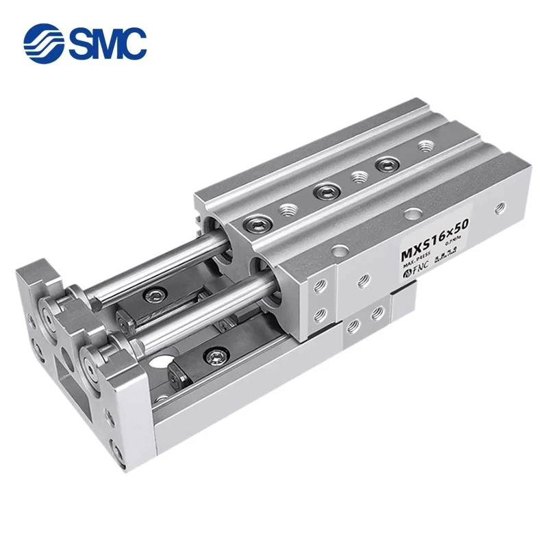 SMC Air สไลด์กระบอกสูบนิวเมติก MXS6 MXS8 MXS12 MXS16 MXS20 MXS25 Rail สไลด์ Air กระบอก 1