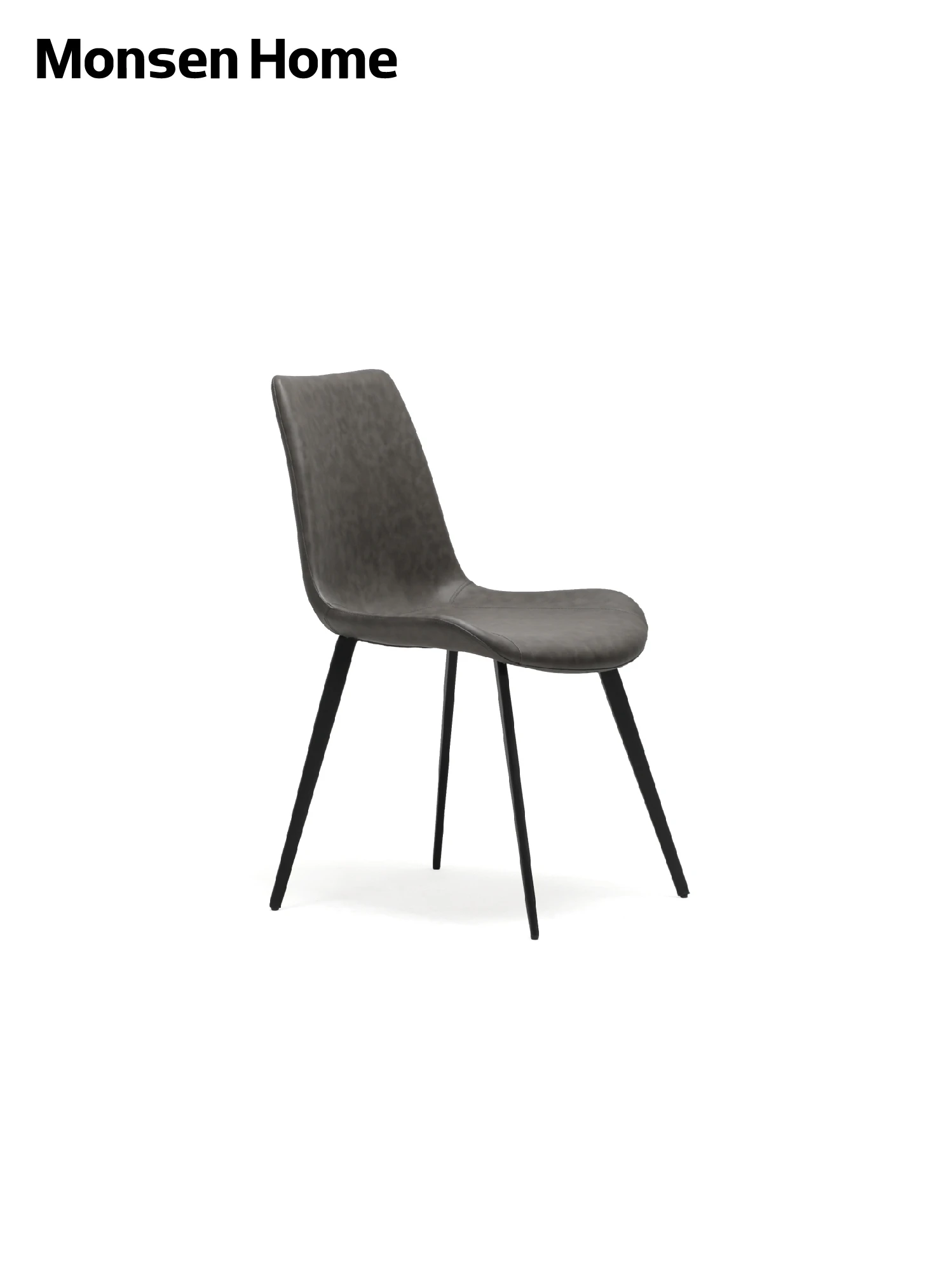 

ZL Dining Chair Single Seat Chair Leisure Leather Internet Celebrity Light Luxury Study and Restaurant Household