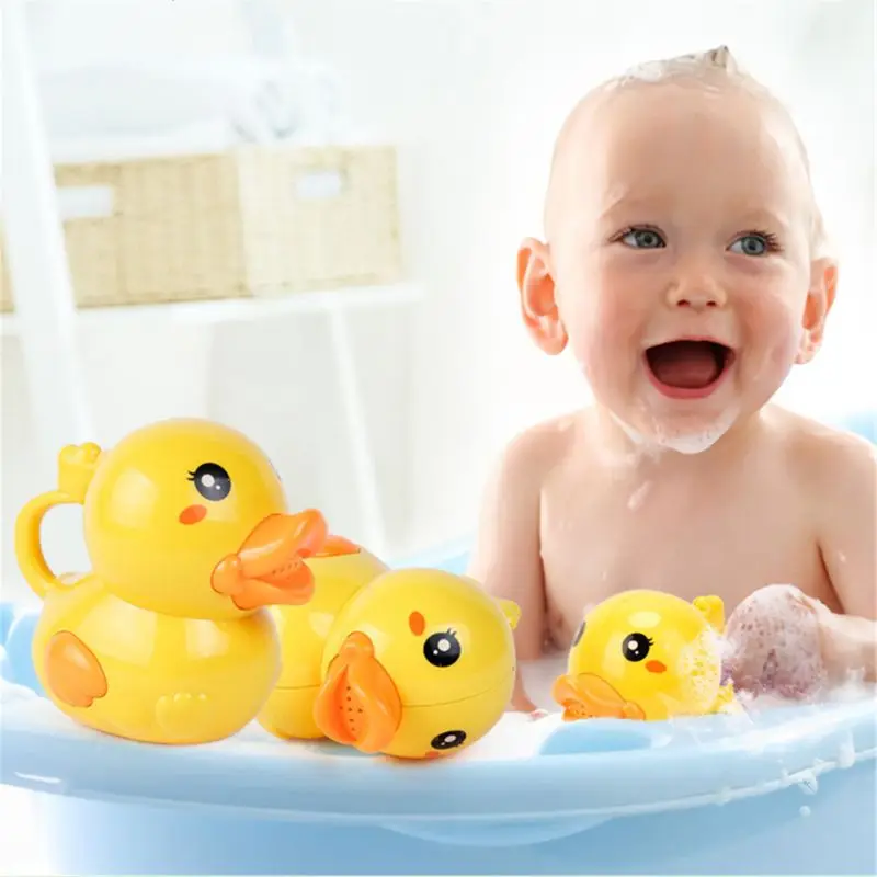 Baby Shower Toys Cute Duck Watering Can Bath Toy Wash Hair For Baby Kid Beach Pool Shower Water Toy Elephant Watering Can Toy toddler baby car toy	