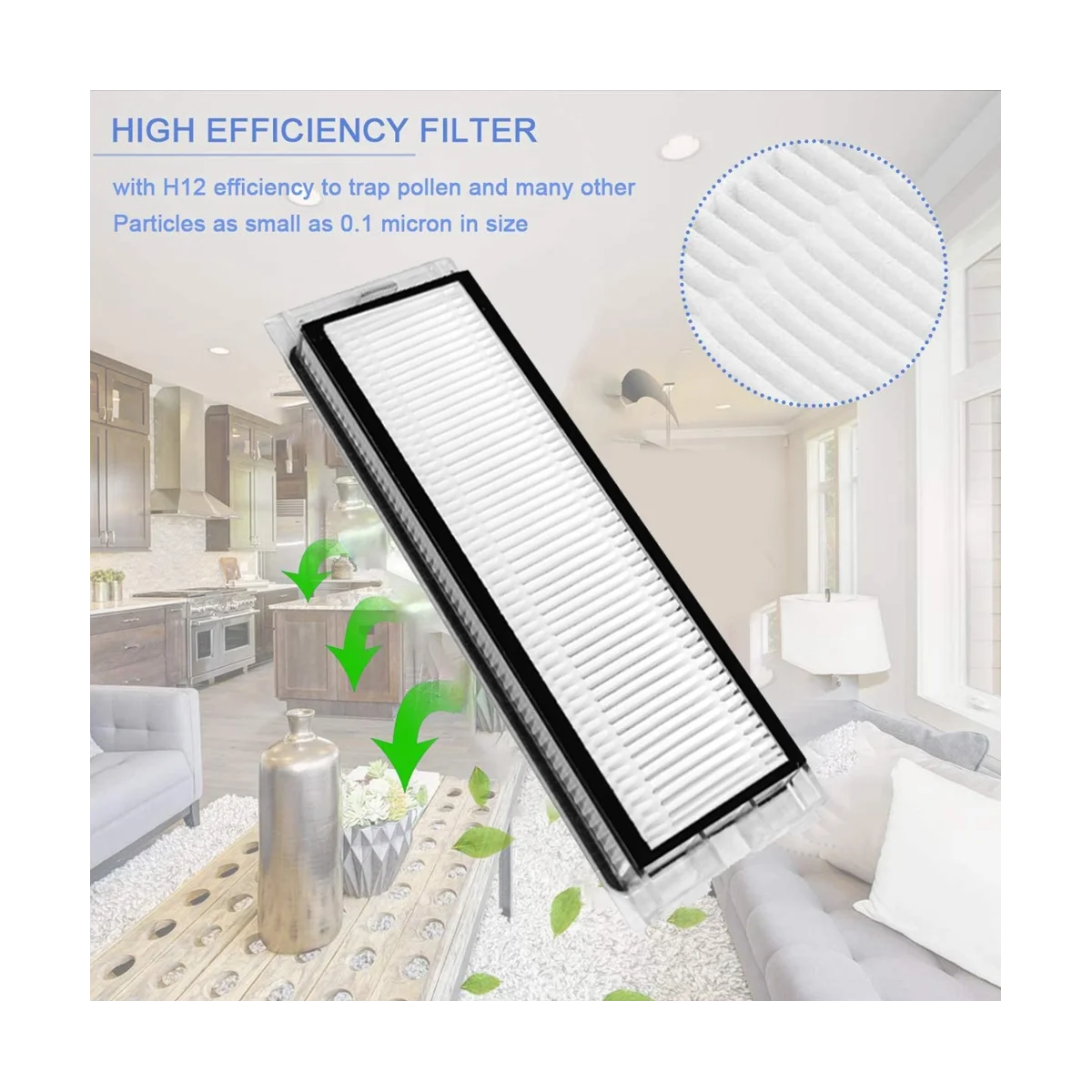 

20PCS for Roborock Q Revo / P10 A7400RR Vacuum Cleaner Parts Main Side Brush Hepa Filter Mop Cloths Rag Dust Bag