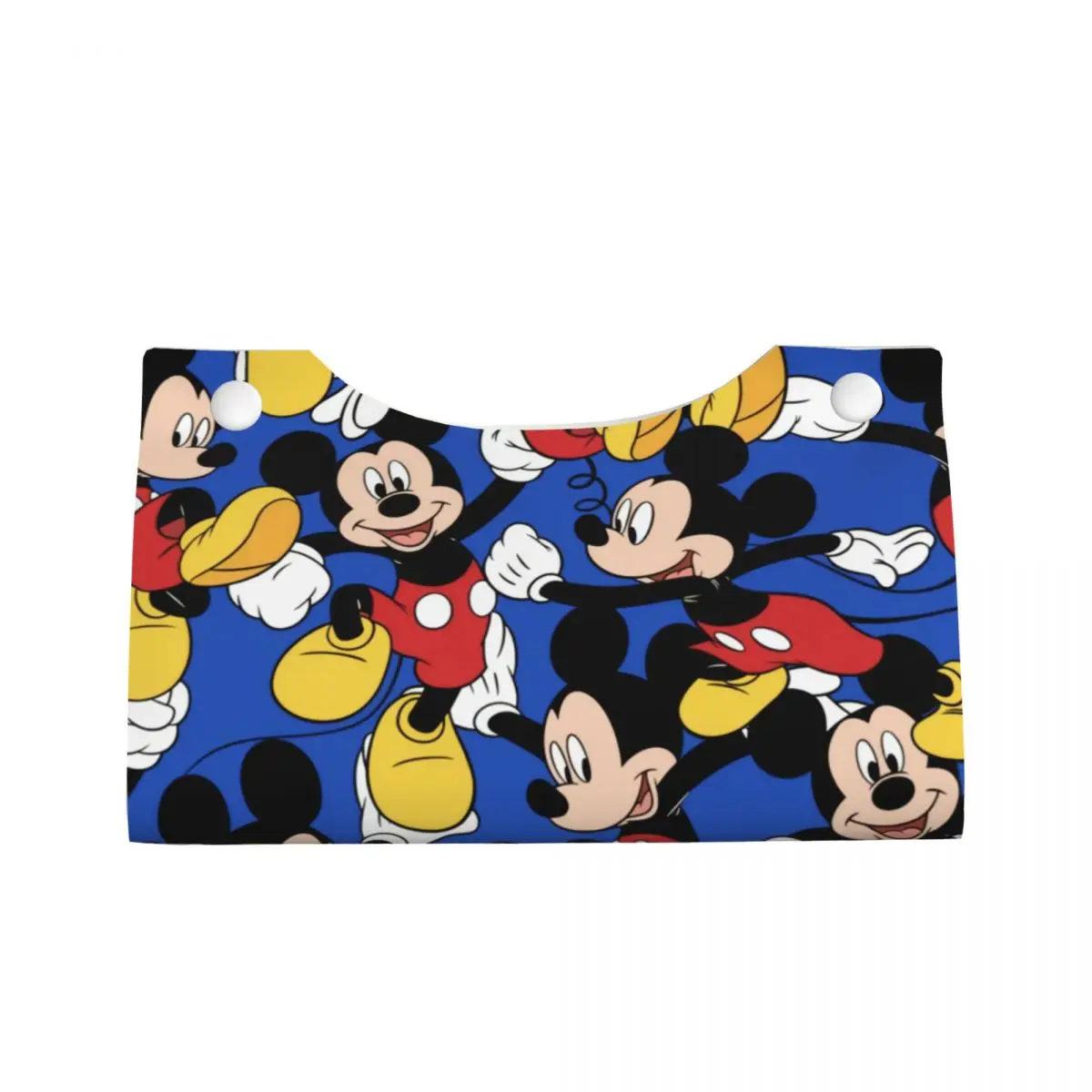 Custom Minnie Mickey Mouse Tissue Box Holder Rectangular Cartoon PU Leather Facial Tissue Box Cover for Car Office 2