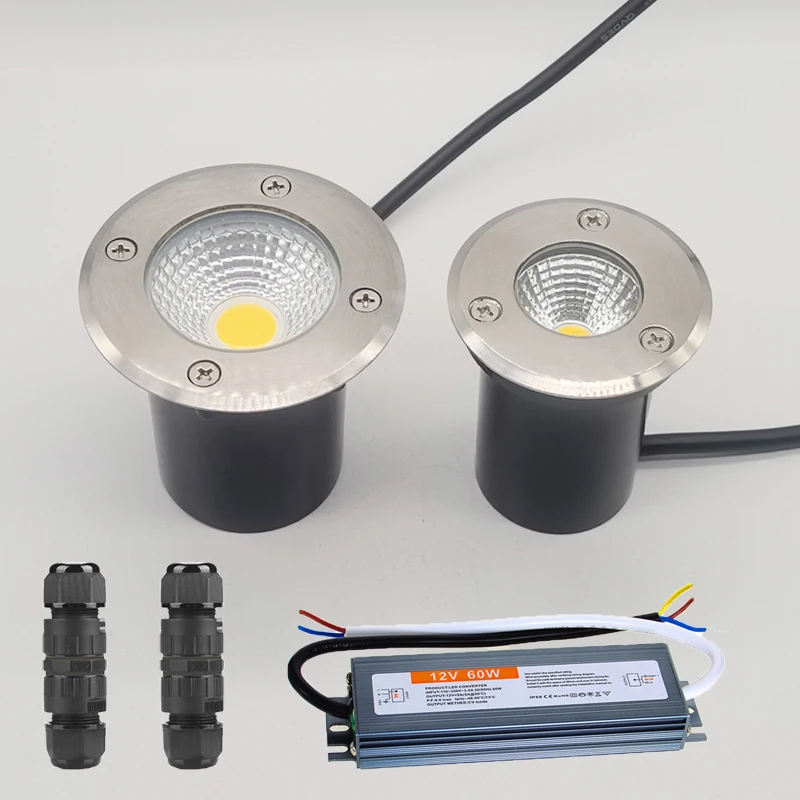

LED Buried Light 10W Outdoor In-Ground Lamp with Cable Connector Waterproof Landscape Lighting for Garden Deck Step Stair 220V