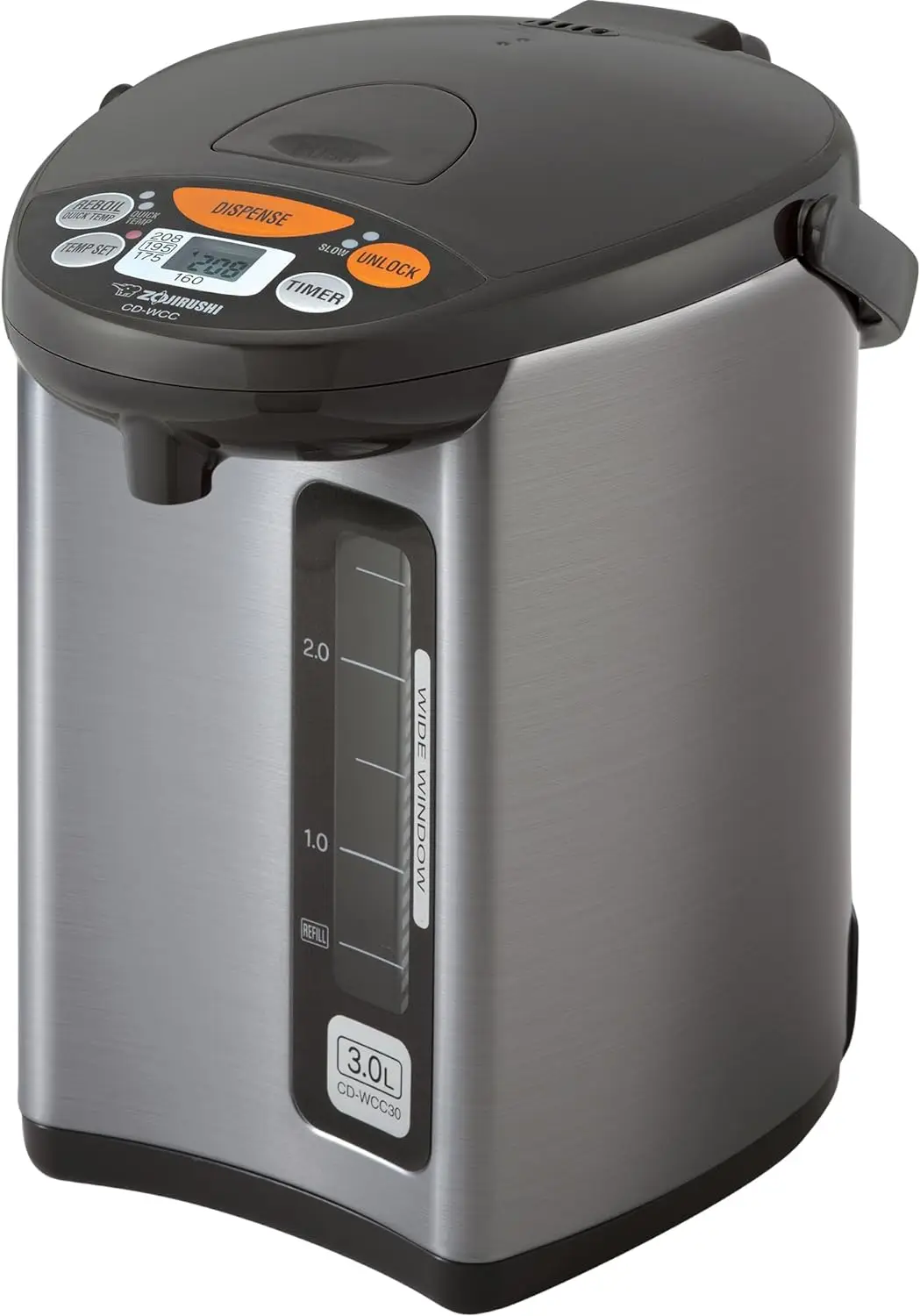 

Zojirushi CD-WCC30 Micom Water Boiler and Warmer (101 oz, Silver Dark Brown)