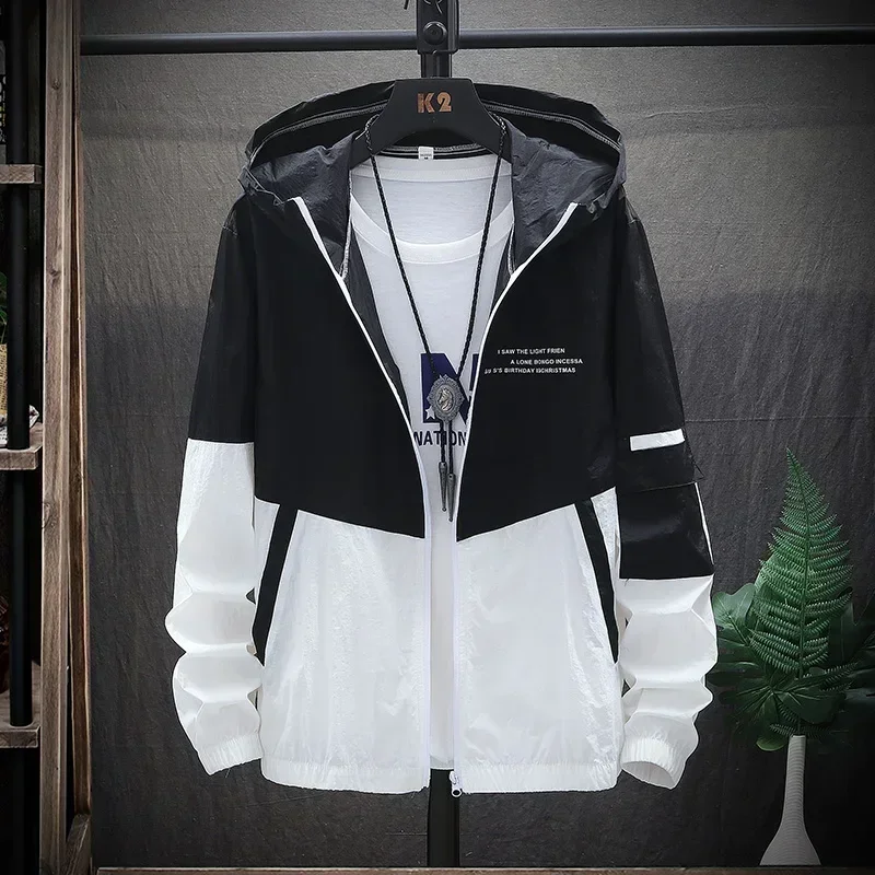 Summer Hooded Jacket Men Women Waterproof Sun Protection Clothing Fishing Hunting Clothes Quick Dry Skin Patchwork Windbreaker 3