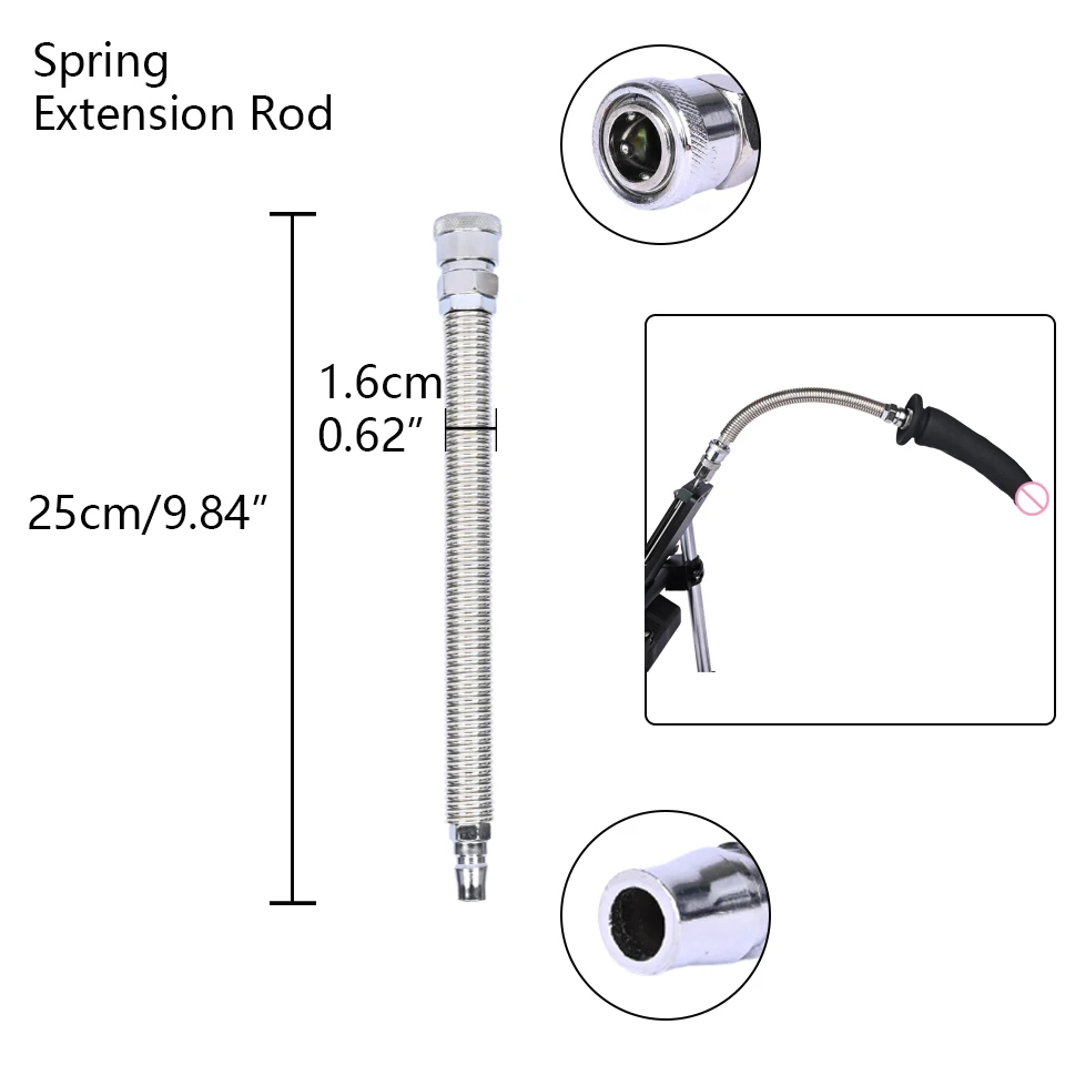 ROUGH BEAST Extension Rod for Vac-U-Lock Sex Machine Spring Extension Pole Quick Plug Accessories Sex Toy Masturbation Machine Sex Toys