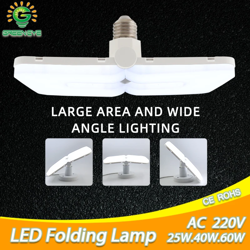 

E27 LED Bulb 220V Rectangle Lamp folding Deformable Lamps Cold White 25W 40W 60W living room LED Bulb Lights for Home Lighting