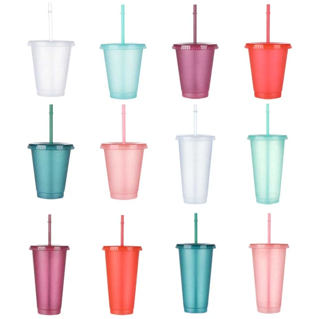 With Cups And Lids Straw Straws Water Bottle Tumbler Color Changing Tumblers  Lid Cup For Halloween Plastic Reusable Kids Proof - AliExpress