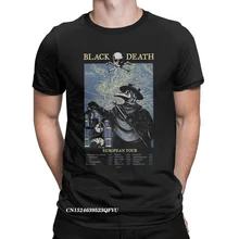 Camisetas del Doctor de la peste para hombres, camisetas de algodón impresionantes de la gira de la muerte negra europea, camisetas de cuello redondo Harajuku, Camisetas estampadas