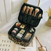New PU Leather Travel Large Capacity Beauty Makeup Case Leopard Waterproof Cosmetic Bag 3