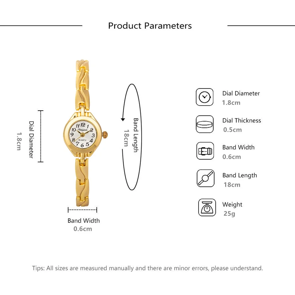 Elegant Ultra-Thin Luxury Golden Quartz Women's Bracelet Watch
