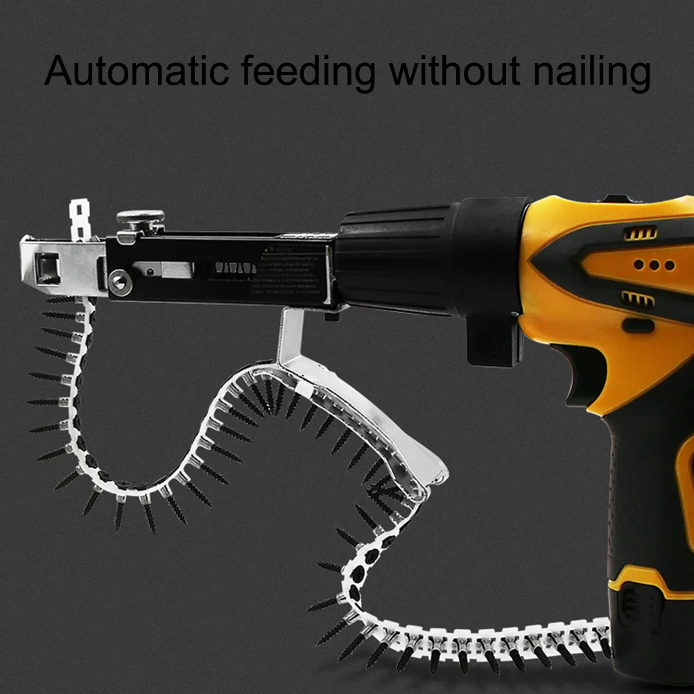 DAZZLEEX Adattatore Per Trapano A Catena Per Inchiodatrice Automatica - 235mm Con 50 Punte E Punta Cacciavite