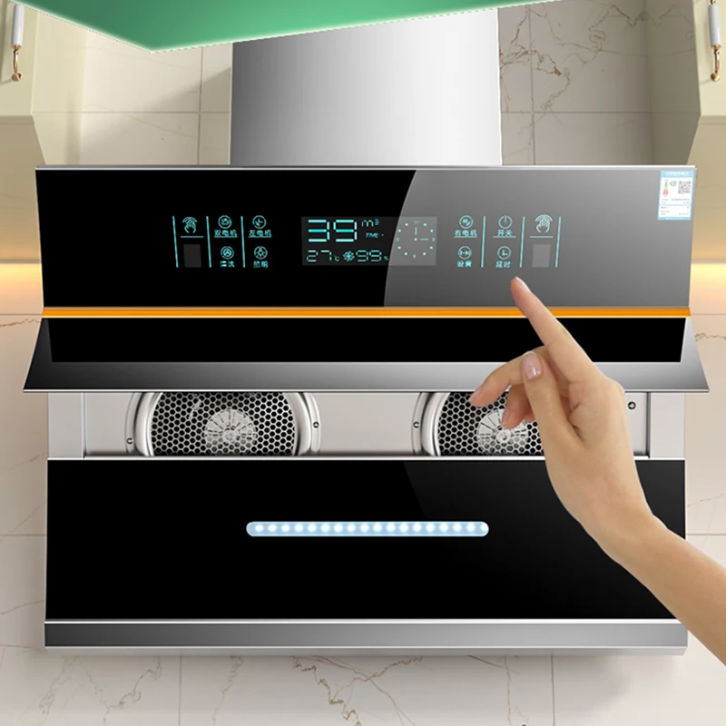 900mm Kitchen Range Hood Household Range Hood Side Suction Range Hood Wall Mounted Intelligent Cleaning Range Hood 4