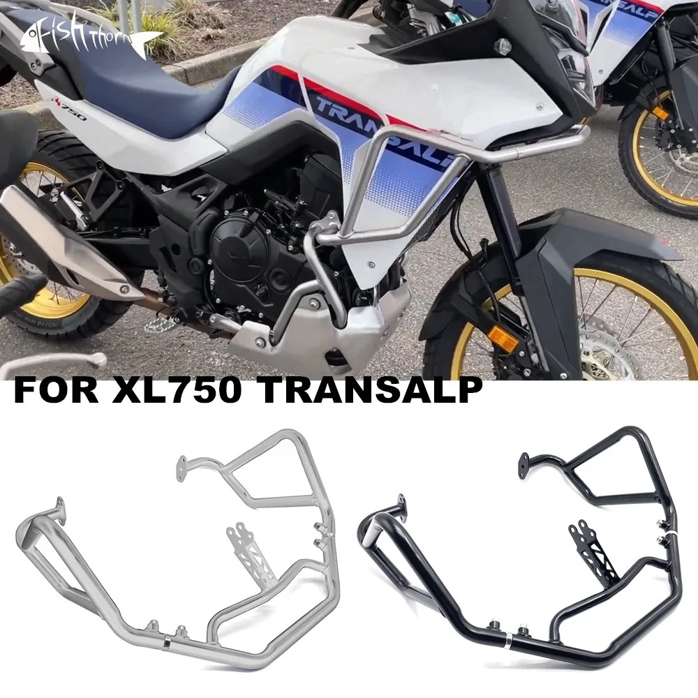 

XL750 TRANSALP Motorcycle Engine Guard Crash Bar Bumper For HONDA XL750 Transalp 2023 Upper Fairing Frame Protector Bar