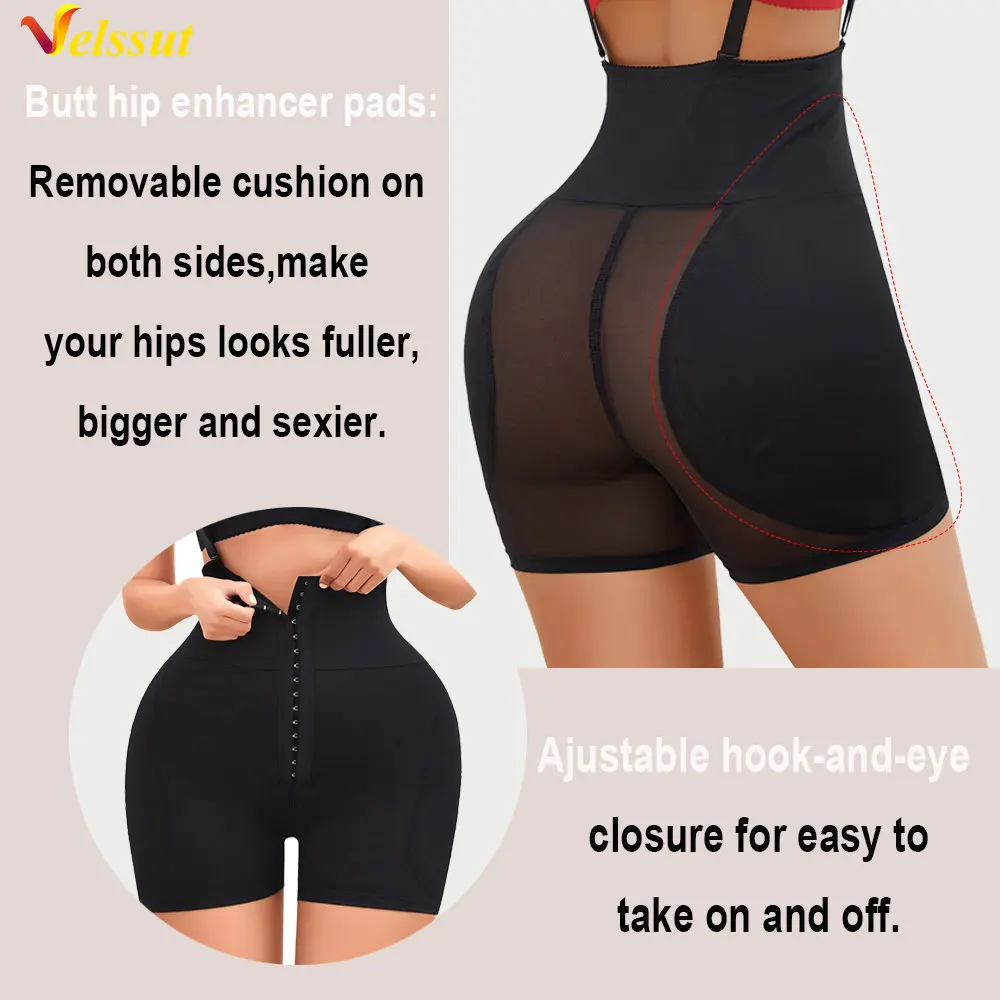 Velssut Shapewear Bodysuit Women Tummy Control Panties Slimming Belly Push Up Underwear Butt Lifter Shapewear with Pads