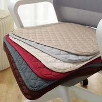 Four Seasons Universal Square Seat Pads Thin Style Office Sedentary Computer Chair Mat Pure Color Decor Sit Cushion 45*45cm 1