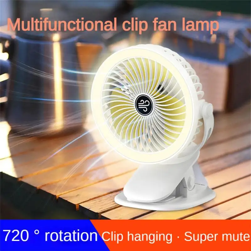 

Handheld Charging Fan Strong Wind Force Third Gear Wind Speed Three In One Table Mounted Clamp 3d Cyclic High Wind Force Usb Fan