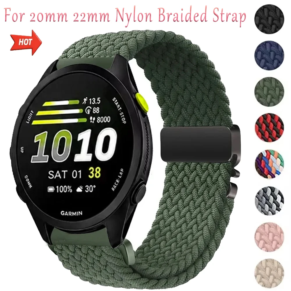 Nylon Parachute Buckle Adjustable Watchband, 20mm/22mm Strap