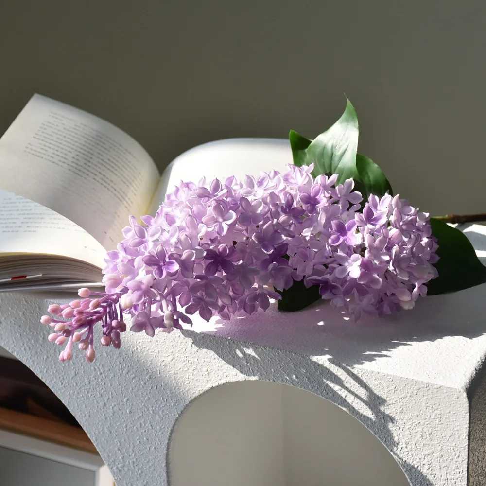 Elegant Pink Silicone Lilac Flower - 75 cm Faux Floral Wedding Decoration