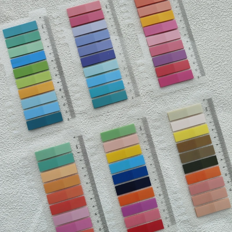 1200 Sheets Morandi Solid Color Index Memo Pad Loose-leaf Sticky Notes Page Flag Markers Book Tabs Sticker Stationery Supplies 3