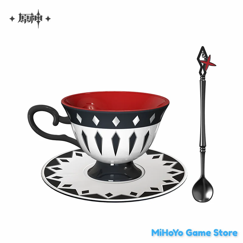 

[Genuine] Arlecchino Tea Cup Water Cup Game Genshin Impact Cosplay Official Accessories DIY Arlecchino Coffee Cup Gift From Kids