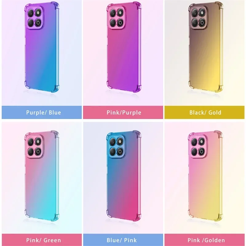 Rainbow Gradient Shockproof Translucent Phone Case - Soft TPU Cover