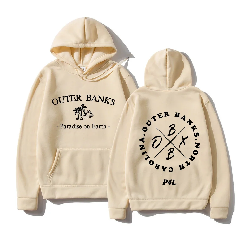 Outer Banks Hoodies Women/Men Aesthetic Sweatshirts Winter Fleece Clothing Unisex OBX North Carolina Vintage Casaul Pullovers