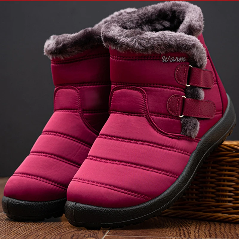New Women Boots Winter Shoes Woman Warm Snow Boots Woman Ankle Boots for Female Winter Shoes Botas Mujerplush Booties Waterproof