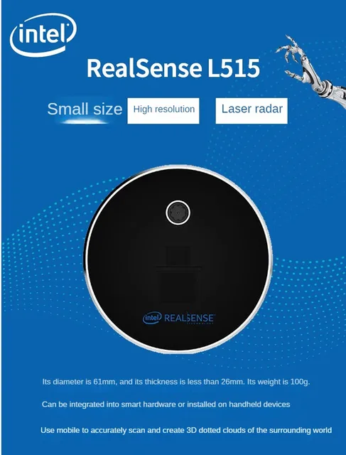 Realsense Depth Camera L515 3d Scanning Intel Realsense Used LiDAR