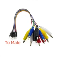 Color DuPont wire with alligator clip, DuPont male and female head to alligator clip wire, test clip wire connection wire 3