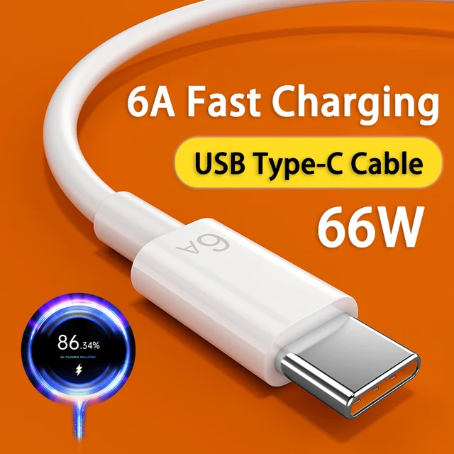 6A Fast Charging Usb C Cable for Xiaomi Mi 12 Redmi POCO Huawei Mobile Phone Accessories Type C Cable Phone Charger USB Cable 1