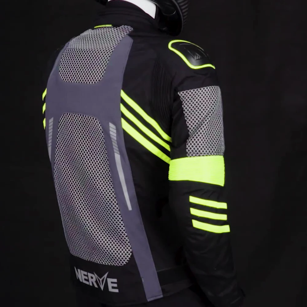 Reflective Motorbike Jacket Summer Breathable Mesh Motorcycle Jacket Man Motocross Riding Jacket - Image 6