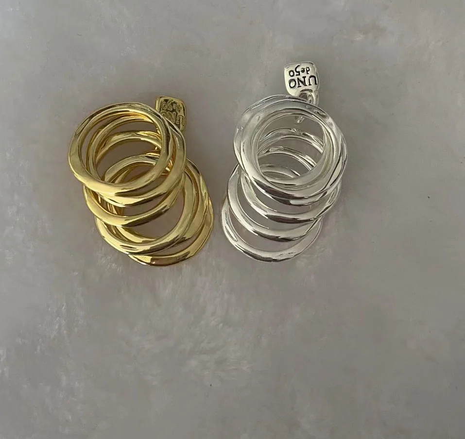 2024 UNOde50 New European and American Hot Selling Fashion High Quality Ring Women's Romantic Jewelry Gift Bag 9 5