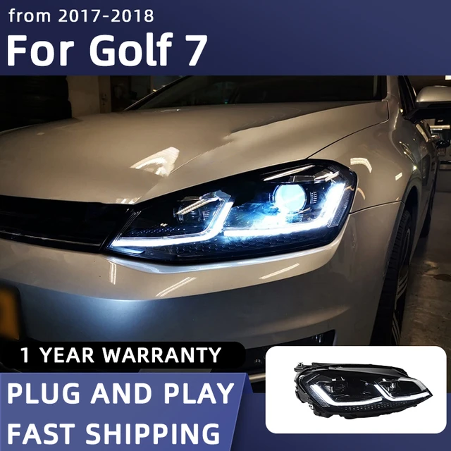 Lumière de sauna pour VW Golf 7 MK7 2013-2017, accessoires de voiture LED  DRL Hella 5 SG, lentille Hid H7 Golf 7.5 R LINE - AliExpress