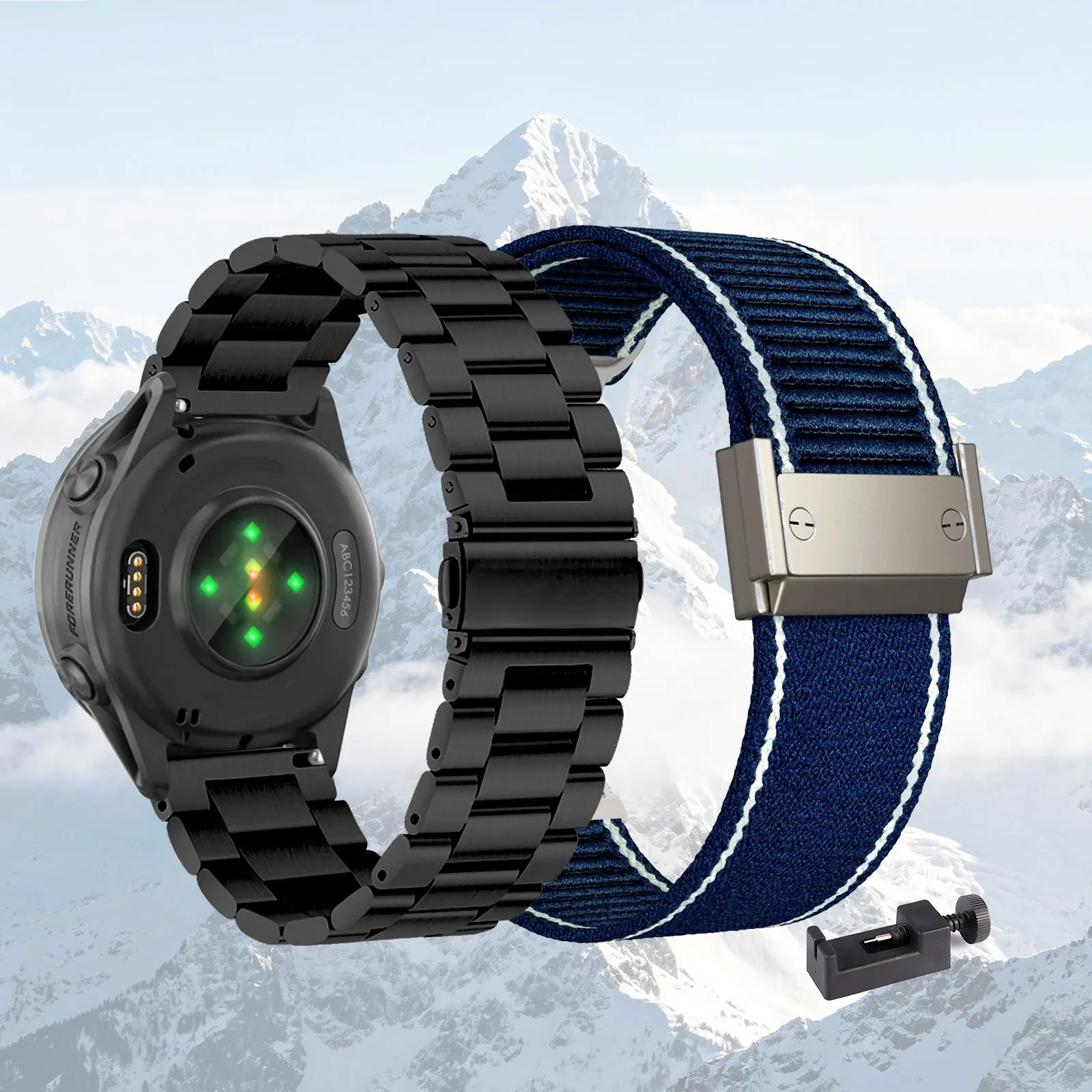 Dual-Pack: Premium Metal & Nylon Watch Bands