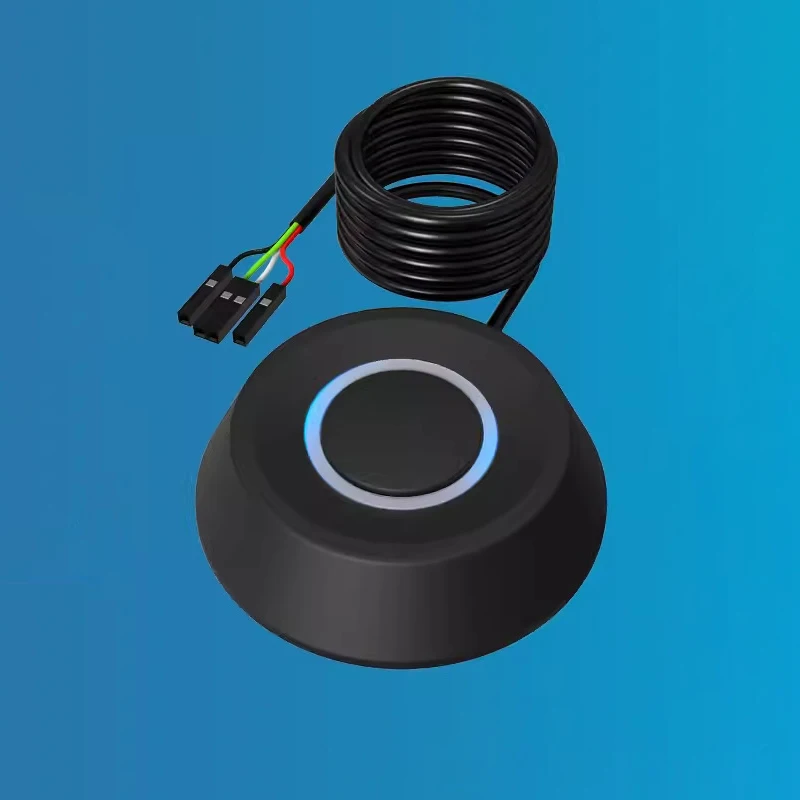 thumbnail image 1 of 1.8m Pushbutton Desktop Computer Switch PC Motherboard External Start Power On/Off Button Extension Cable Round Startup Switch, 1 of 5