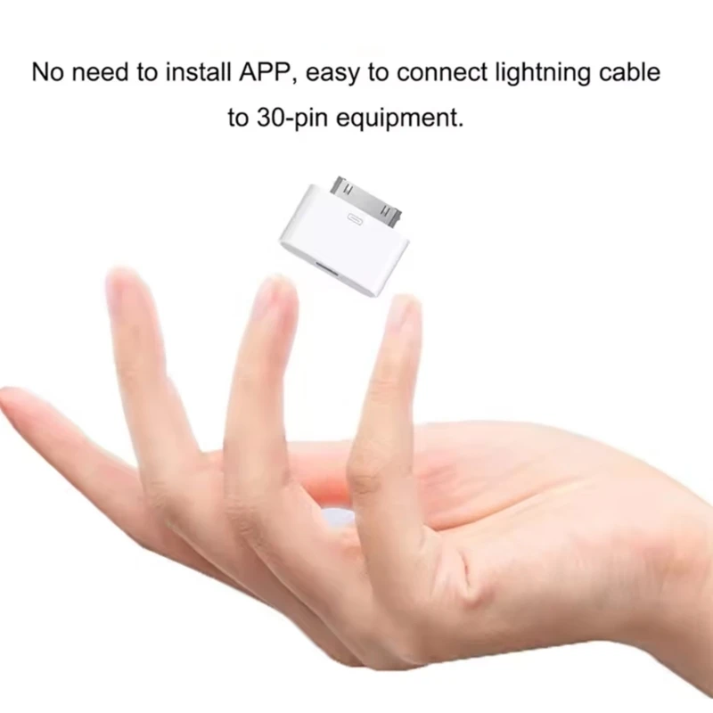 패드 1, 2, 3 및 폰 4, 4S를 포함한 빈티지 제품용 30핀-USB C 8핀 케이블 어댑터