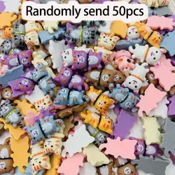Adorable Resin Cat Charms - DIY Crafting Accessories for Phone Case Decoration (50pcs)