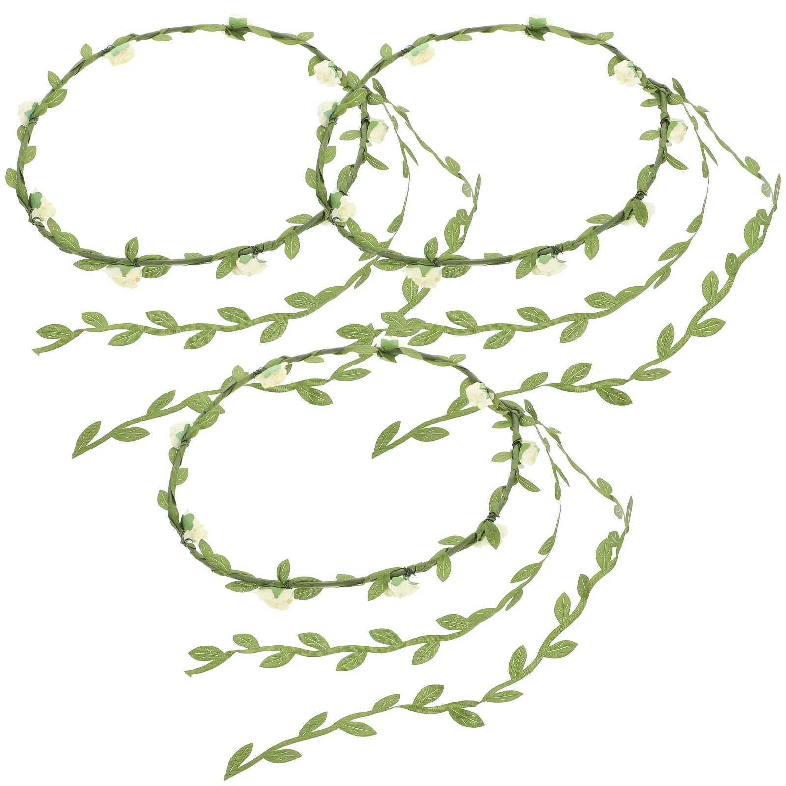 

3pcs Leaf Hair Wreaths Flower Wreath Headband Elegant Flower Crown Hair Garlands