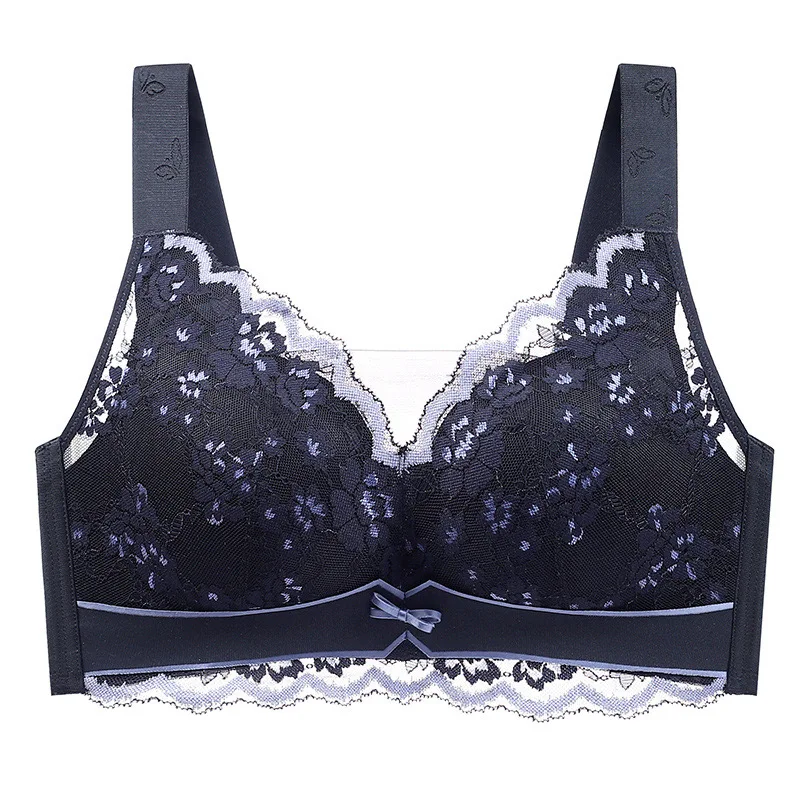 

Push Up Bras for Women Wilress Bra Plus Size Lace Brassiere Smooth Back Lingerie Wireless Adjustable Ladies Bra C D E Cup 48 50E