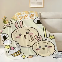 Cartoon C-Chiikawasss Blanket Skin friendly comfort warm soft plush blanket suitable sofa living room office bedroom 1