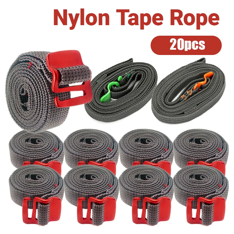 20pcs Climbing Buckle Tie-Down Belt Cargo Straps Travel Backpack Nylon ...