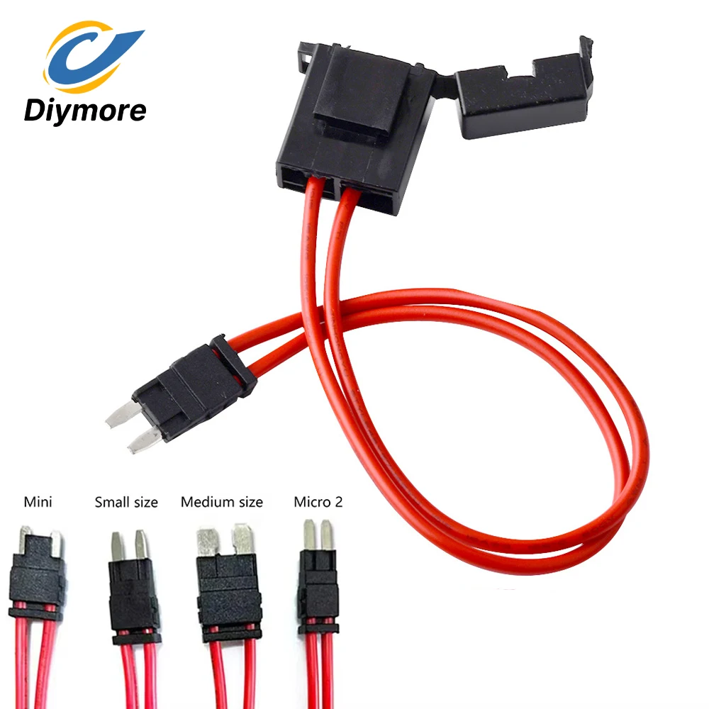 Car Fuse Holder Connector Mini ATM 32V 25Amp Tap and Test Automotive Circuits for Hard To Reach Fusebox Panels