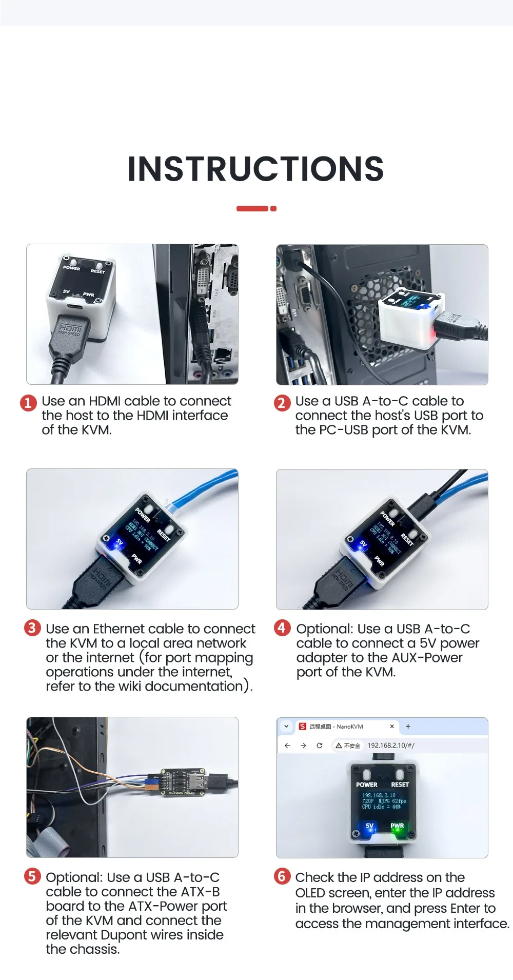 Sipeed NanoKVM PiKVM Mini remote control operation and maintenance server HDMI