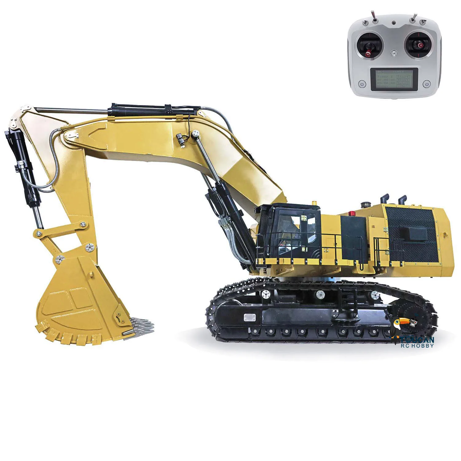 1/14 Hydraulic RC Excavator Metal Model 6015B Complete Oversize Heavy Machine Brushless Motor Radio Cars Adults Toys TH20437 2