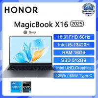 HONOR MagicBook X16 2025 ordinateur portable Intel Core i5-13420H i7-13620H RAM 16GB SSD 512GB 1TB 16 "pouces FHD ordinateur Ultrabook ordinateur PC 1