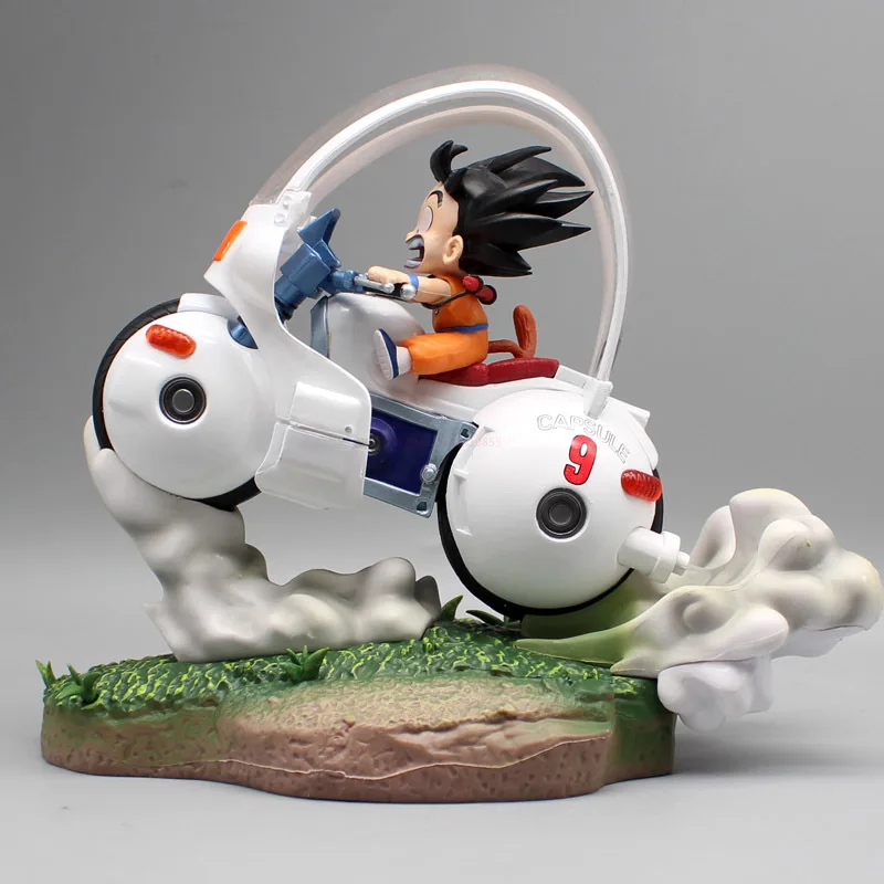 

22cm Pvc Son Goku Dragon Ball Anime Figure Motorcycle Goku Figurine Model Doll Collectible Ornament Decoration Birthday Gifts